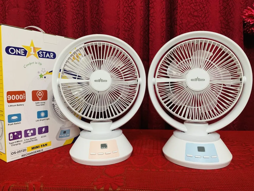 One Star OS-2570D Rechargeable Table Fan