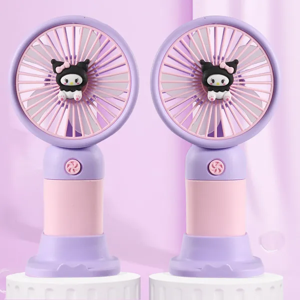 [1043] New Flower Mini Handheld Fan Summer Cartoon Mini Portable Hand-Held High-Efficiency Ice-Sensing Electric Fan Wholesale